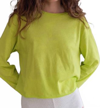 American Vintage Apoly Long Sleeve Tee In Fluorescent Citrus