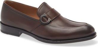 Ferragamo Scout Ganini Ornament Loafer in Midbrown Biscotto at Nordstrom, Size 11.5