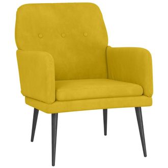 vidaXL Sill&oacute;n De Terciopelo Amarillo 62x79x79 Cm Vidaxl