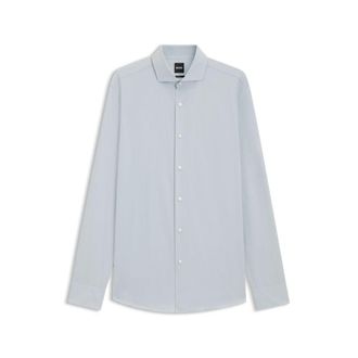 BOSS Slim-fit shirt in Italian-made cotton chambray