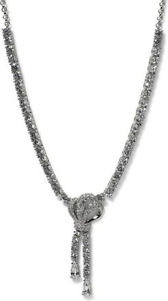 Nadri Eros Knot Y-Necklace in Rhodium at Nordstrom