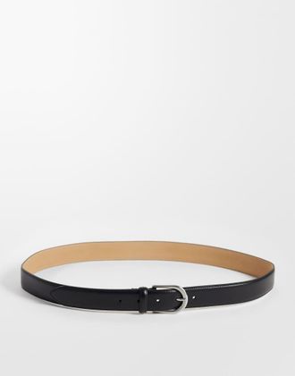 Selected Cintura in pelle nera-Nero