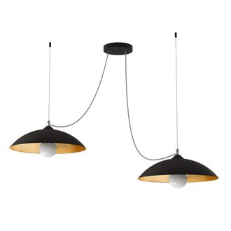 Lumicom Dream L&aacute;mpara De Techo Negro Hoja 2 Luces