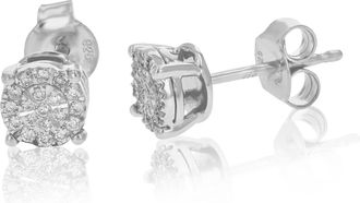 Vir Jewels 1/6 cttw Lab Grown Diamond Composite Earrings in Sterling Silver With Push Backs For Women
