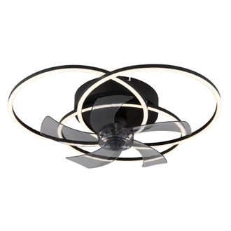 Netlighting Alia Ceiling Fan Black 7 Blade 3x LED Dimmable 3000-6500K Remote