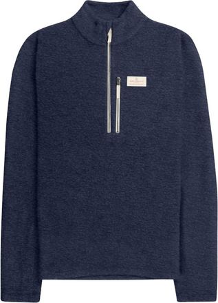 Amundsen & Scott Mens Hut Half Zip Sweater In Faded Navy