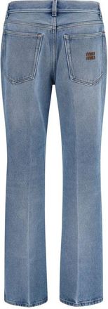 Miu Miu Womens Blue Cotton Relaxed Fit Jeans Clothing