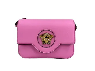 Versace Versace La Medusa Pink Leather Shoulder Crossbody Bag Womens Purse
