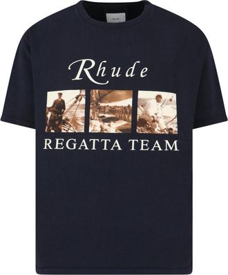 Rhude Classic Black T-Shirt With Crew Neckline And Timeless Appeal