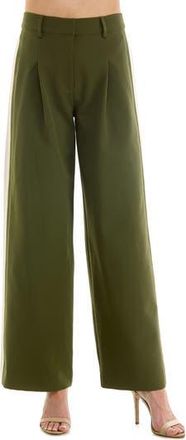 Socialite Wide Leg Side Stripe Pants in Olive at Nordstrom Rack, Size X-Small