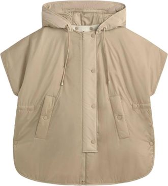 Max Mara hooded short-sleeved cropped jacket - Neutrals