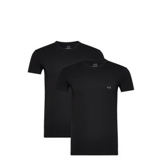 A|X Armani Exchange Mens Black Slim Fit T-shirt - 2 Pack, Size Small