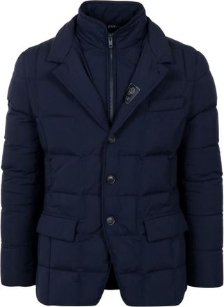 Fay Jassen, Heren, Grijs, XL, Double-front Gewatteerd Jack