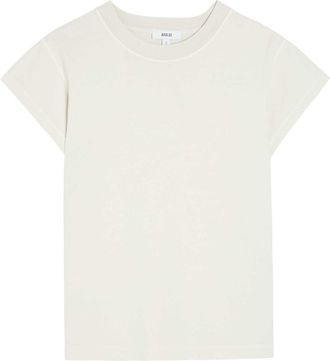 A Gold E Agolde Bryce Cotton T-shirt - Off White - S (UK8-10 / S)