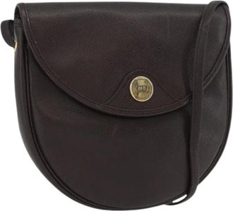 Dior Pre-owned Cross Body Bags, female, Brown, Size: ONE SIZE Pre-owned Vintage Leather Shoulder Bag