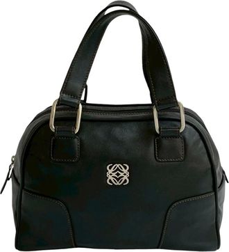 Loewe Pre-owned Handbags, female, Black, Size: ONE SIZE Pre-owned Carryall Leather Bag