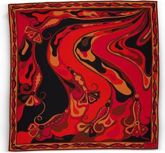 Pucci Orchidee-print Silk Carr&egrave; Scarf