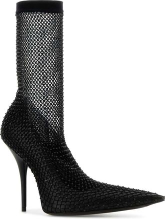 Balenciaga Womens Avenue Boot Black Nappa Leather