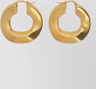 Jil Sander 2104 hoop design polished finish earrings