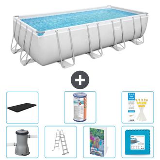 Bestway Piscina Bestway Power Steel Rectangular - 488x244x122 Cm - 8-piezas S602