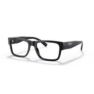 Prada 0pr 15yv Rectangular Glossy Black Acetate Sunglasses