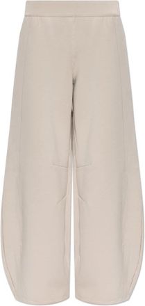 Nike 24.7 Impossibly Soft High-Waisted Wide-Leg Pants - Dames - Trainingsbroeken - Beige - XS - Katoen - Fitness