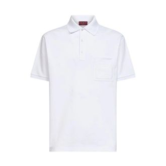 Gucci Piqu&eacute; polo shirt van katoen met borduursel - Heren - Polos - Wit - XL - Katoen - Tops
