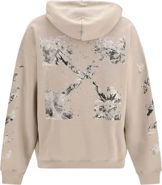 Off-white Spray Arrow Hoodie - Beige