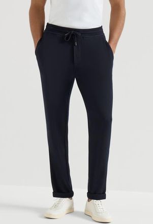 Brunello Cucinelli Cashmere and silk French terry trousers in Blue at Nordstrom, Size Xxx-Large Eu