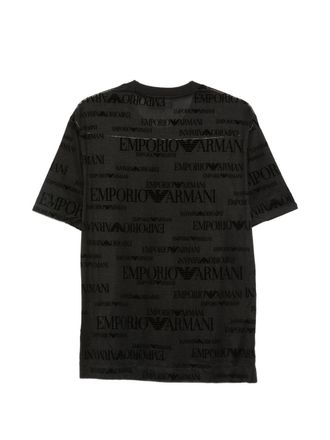 Emporio Armani Logo-Print T-Shirt - Black