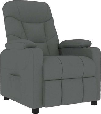 vidaXL Sill&oacute;n De Masaje De Tela Gris Oscuro Vidaxl