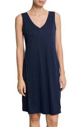 Hanro Pure Essence Cotton Tank Nightgown in Deep Navy at Nordstrom, Size X-Small