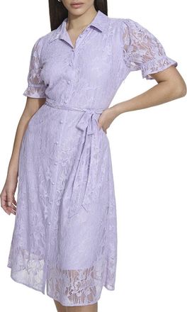 Kensie Allover Floral Lace Midi Dress