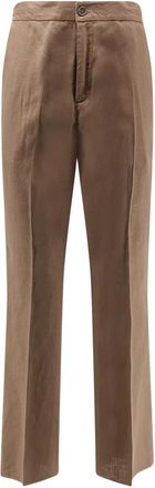 Hev&ograve; Broeken, Heren, Beige, M, Linnen, Torre Chianca Broek