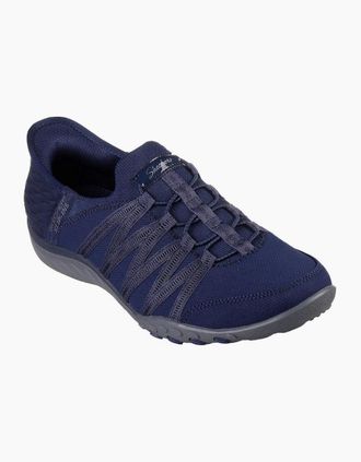 Skechers Womens Skechers Slip-ins Relaxed Fit: Breathe-Easy - Roll-With-Me 100593 Navy - Size: 6