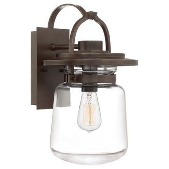 Netlighting Quoizel Lasalle Outdoor Wall Lantern Western Bronze IP44 in Brown