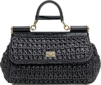 Dolce & Gabbana Borsa tote con placca logo - Nero