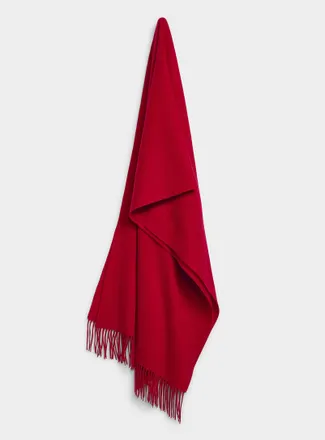 Le 31 Mens Wide cashmere-blend scarf