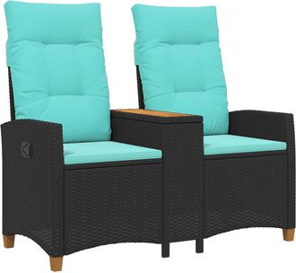 vidaXL Banco Reclinable Con Mesa 2 -seater 126 X 65 X 112 Cm Vidaxl