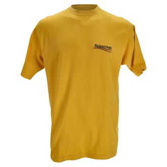 Balenciaga Balenciaga T-shirt met politieke campagne-opdruk in geel katoen