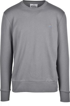 Vivienne Westwood Cotton Crewneck Sweatshirt with Subtle Embroidery