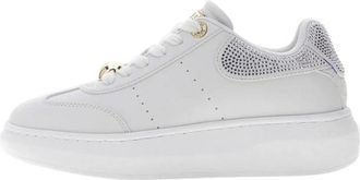 Guess Sneakers van gemengd leer Ronde neus Hakhoogte 4-2 cm - Dames - Sneakers - Wit - 35 EU - Leer - Schoenen