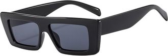 Generic Square Frame Small Frame Mens Sunglasses Commuter Womens Vacation Sports Sun Glasses(Black)