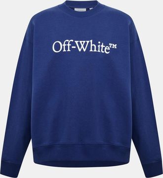 Off-white Mens Off White Skate Crewnk in Dark Blue-White - Size X-Large