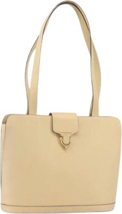 Celine Pre-owned Vintage Schoudertas - Dames - Vintage Schoudertas - Beige - ONE Size - Leer - Vintage