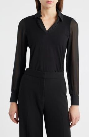 Halogen Layered Look Sweater Vest in Rich Black at Nordstrom Rack, Size X-Large P