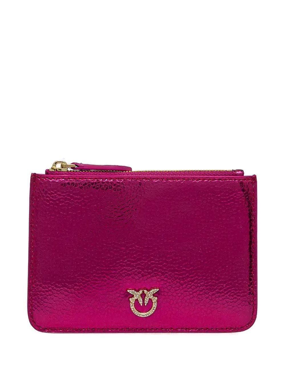長財布 PINKO HORIZONTAL FLAT WALLET WITH STRAP Horizontal Flat Bag in leather PINKO → Shop Online