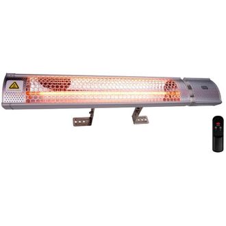Alpina Estufa De Cuarzo De Pared Para Exteriores Con Control Remoto, 2000 W. 67,5 X 10,5 X 7,5 Cm