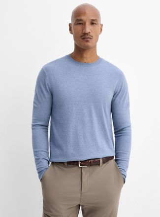 Le 31 Mens Silky knit crew-neck sweater