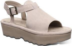 Bearpaw Ascend Faux Leather Wedge Sandal in Mushroom at Nordstrom Rack, Size 11